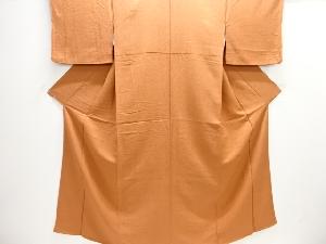 織柄一つ紋色無地着物